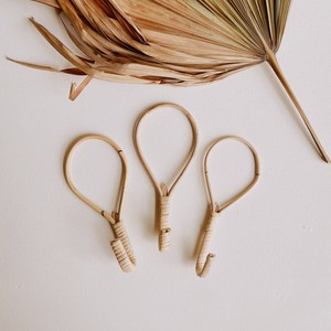 Rattan towel <b>hook</b> clothes <b>display</b> wall hanger supplier direct price handcrafted clothing <b>hooks</b> - Product Image 4