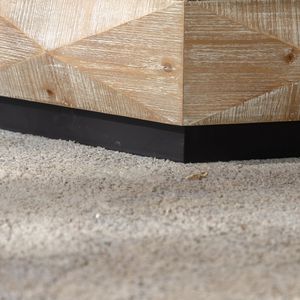 Tavolino da Caffè Ottagonale in Legno Stile Retrò da 38 Pollici con Motivo Tridimensionale in Rilievo, Tavolo da Cocktail Rustico Centrotavola - Product Image 5