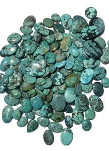 Venta al por mayor lote de 100% cabujón turquesa tibetano Natural piedras preciosas sueltas Fabricación de joyas piedra turquesa tibetana piedra preciosa - Product Image 3