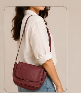 Bolso Bandolera Casual de Cuero Genuino para Mujer, Personalizable en Tamaño y Marca, para Uso Diario - Product Image 3