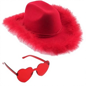 VERY Fashionable Western Cattlemen Cowgirl <b>Cowboy</b> <b>Hats</b> Adults Unisex <b>Red</b> Polyester/Cotton Adjustable Four Seasons Parties Travel - Product Image 2