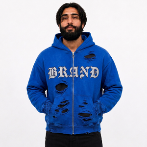 Sudadera con capucha para hombre al por mayor, de felpa gruesa con estampado en relieve, de marca, para mayoristas estadounidenses - Product Image 5