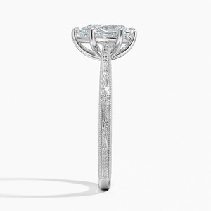 Anillo de compromiso BOJ Ring 069 con corte de pera, plata 925, grabado Elsie, diamante de 2 quilates, color D, VVS1, moissanita, certificado GRA, en oferta. - Product Image 3