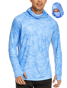 Sweat à capuche de pêche à manches longues pour hommes, séchage rapide, imperméable, protection UV, vente en gros, vêtements de sport de plein air pour la pêche - Product Image 2