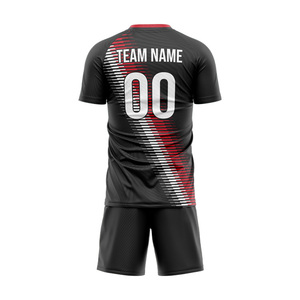 Maillot de football personnalisé par sublimation, unisexe adulte, en polyester respirant à séchage rapide, col en V, uniformes de sport - Product Image 3