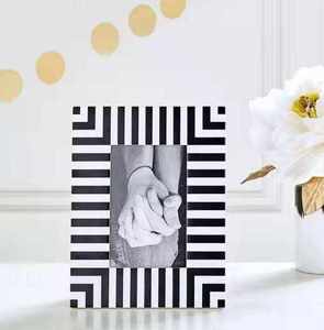 Handmade Luxury Bone Inlay Wood Resin Photo <b>Frame</b> <b>4x6</b> Tabletop Display Brass Metal Decoration - Product Image 3