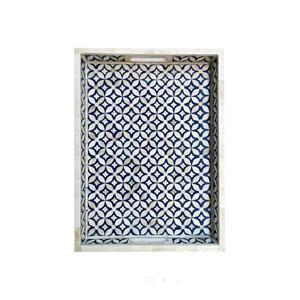 กระดูกคุณภาพสูงโมร็อกโกไม้แฮนด์เมดสี่เหลี่ยมผืนผ้าสีเขียวเสิร์ฟตกแต่งถาดบนโต๊ะอาหารในดูไบซาอุดิอาระเบีย - Product Image 6