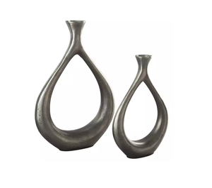 Jarrón de Metal Vintage de Alta Calidad, Decoración de Mesa, Jarrón de Flores de Aluminio Fundido - Product Image 5