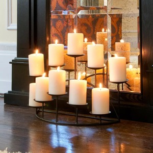 Candélabre moderne en fer noir 10,6 pouces, durable, fait main, écologique, portable, décoration intérieure, activités religieuses, Jaffsexports - Product Image 5