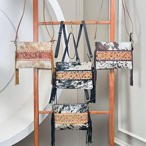 Offre Spéciale haute qualité populaire usiné à la main en cuir frange sacs à bandoulière pour femmes grande capacité en cuir véritable bandoulière sacs à main - Product Image 4