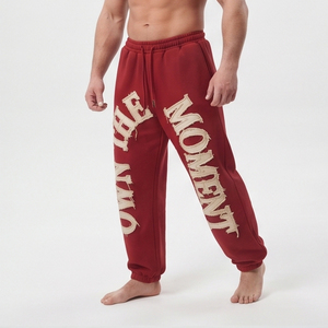 Pantalones Deportivos Personalizados al por Mayor para Hombre, Estilo Urbano, con Letras Estampadas en el Lateral, Pantalones Holgados de Gran Gramaje, 450 GSM - Product Image 3