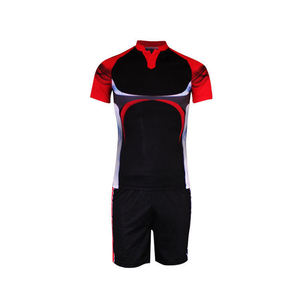Uniforme de rugby deportivo, conjunto de camiseta y pantalones cortos diseñado para jugadores activos, tela transpirable para partidos y actividades deportivas. - Product Image 4