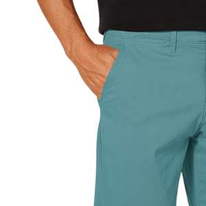 Pantalon chino bleu sarcelle pour homme, coupe slim moderne, en coton, couleur unique, bas de garde-robe tendance pour homme, qualité supérieure - Product Image 3