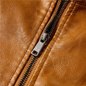 Nouvelle Arrivée 2021 – Blouson Unisexe en Cuir Véritable pour Homme, Design Color Block, Col Montant, Haute Qualité, Vente en Gros - Product Image 6