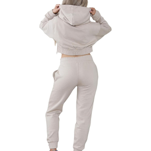 Conjunto de 2 Piezas para Mujer, Sudadera con Capucha de Forro Polar, Cálido y Moderno, Estilo Holgado para Otoño e Invierno - Product Image 4