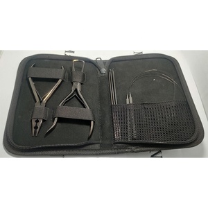 Kits professionnels d'extensions de cheveux, outils d'extensions de cheveux en acier inoxydable allemand, ensembles d'outils pour experts, utilisation en salon de beauté, kits de pinces pour extensions - Product Image 5