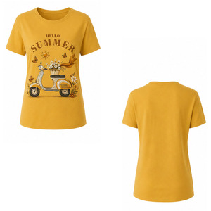 Camiseta Gráfica para Mujer, Personalizada, de Moda, Algodón Suave, Cuello Redondo, Manga Corta, Estilo Urbano, Venta al Por Mayor - Product Image 6