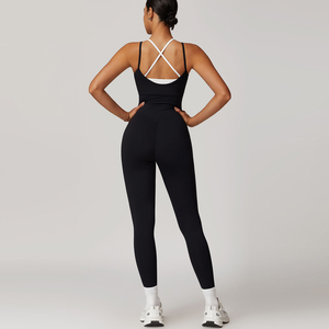 Combinaison de sport extensible pour femme, marque privée, commande en gros, respirante, fournisseur de combinaisons de sport pour femme, personnalisation de la marque - Product Image 4