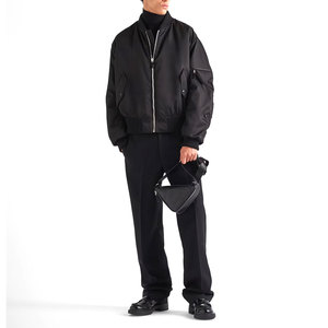 Chaquetas Bomber Personalizadas al por Mayor para Hombre, Chaqueta de Invierno Informal con Cierre de Cremallera, Material de Lona Gruesa, Fábrica OEM - Product Image 1