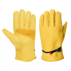 Direct Factory Manufacturer Top Quality Leather <b>Gloves</b> Solid Color In-Stock Low Price Leather <b>Gloves</b> - Product Image 1