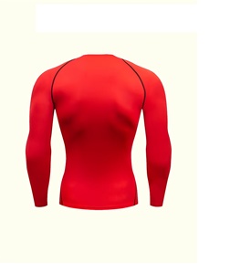 Chemise de compression à manches longues de qualité supérieure pour adultes, nylon et élasthanne, chemise de sport à manches longues pour hommes, chemise de compression de fitness - Product Image 3