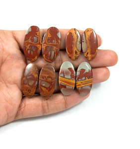 Pierre précieuse naturelle Noreena Jasper en paire avec tailles personnalisables pour la fabrication de colliers pendentifs en argent - Product Image 2