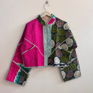 Wholesale Lot Of Assorted Handmade Kantha <b>Jacket</b> Vintage Reversible Boho <b>Jacket</b> <b>Short</b> Length Kiara Cut <b>Jacket</b> - Product Image 2