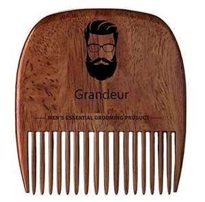 Peigne en bois de Neem naturel fait à la main, écologique, finition bicolore, nouveau style pour les cheveux SH-098 en provenance d'Inde - Product Image 1