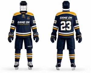 Uniformes de Hockey sobre Hielo Unisex de Alta Calidad, 100% Poliéster, Impermeables, Cómodos, Transpirables, Diseño Único, Nombres y Números de Equipo Personalizados - Product Image 1
