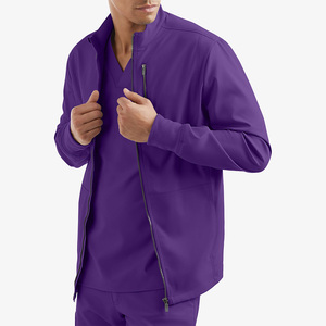 Veste de travail médicale à manches longues avec fermeture éclair pour infirmières - Product Image 2