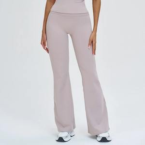 Leggings acampanados suaves personalizados para mujer, de gran venta, pantalones de yoga elásticos para fitness, mallas deportivas al por mayor, ropa deportiva. - Product Image 5