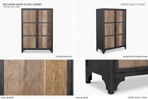 Gabinete de Madera de Teca Natural Tania con 6 Cajones - Mueble de Almacenamiento Compacto para Dormitorio o Sala de Estar Estilo Rústico - Product Image 2