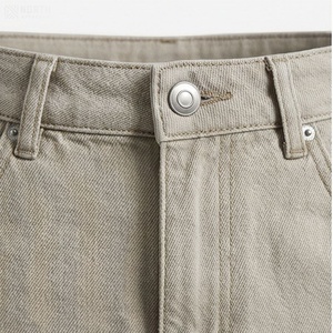 Jupe crayon mini en denim taille haute pour femme avec poche, couleur unie, style décontracté, toutes saisons, tissu tissé - Product Image 4