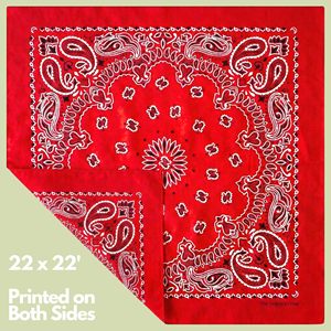Bandana multifonctionnel pas cher, bandana carré en soie coloré personnalisé, bandana sport classique imprimé, bandana en coton rouge avec logo personnalisé - Product Image 6