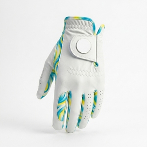 Guante de Golf de Piel de Cabretta Premium de Indonesia, para Mano Izquierda, Unisex, con Detalles en Color, Agarre Suave, Transpirable, Anti-UV, para Ciclismo, Marca Privada - Product Image 2