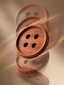 Wooden Button Shape <b>Coaster</b> For Drinks <b>Table</b> Protection Everyday Use Adds Cute And Stylish Decorative Touch To <b>Table</b> From India - Product Image 3