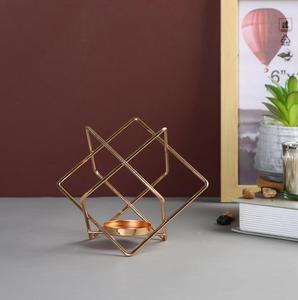 Geometric Brass <b>Tea</b> Light Holder Heat Resistant Home Decoration - Product Image 4