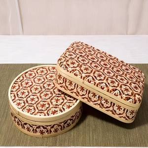 Premium quality handmade boxes hot selling wholesale sustainable bamboo weaved <b>lunch</b> box <b>set</b> - Product Image 1