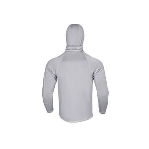Men's Long Sleeve <b>UV</b> <b>Protection</b> Hooded Shirt Solid Color 100% Polyester Anti-<b>Uv</b> Fishing Wear Pullover Top - Product Image 3