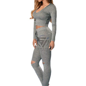 Conjunto Deportivo de 2 Piezas para Mujer de Alta Calidad, Transpirable, de Secado Rápido, Elástico en 4 Direcciones, Ecológico, Sujetador Deportivo y Leggings, Tallas Grandes, para Yoga - Product Image 2