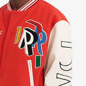 Veste universitaire vintage personnalisée avec logo, style streetwear, veste de baseball, fabrication sous marque privée - Product Image 5