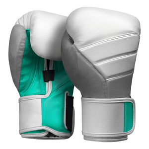 Guantes de Boxeo Blancos de Cuero Genuino con Cordones, Diseño de Logotipo Personalizado, Precio Razonable al por Mayor, Guantes Unisex para Adultos - Product Image 2