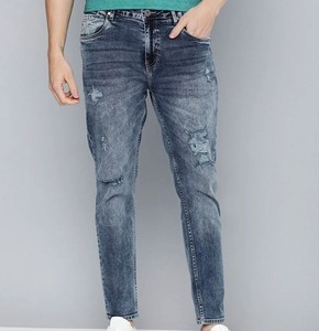 กางเกงยีนส์ทรงบอยเฟรนด์สำหรับผู้ชาย สไตล์ลำลอง เท่ห์ๆ น้ำหนักเบา ระบายอากาศได้ดี เอวกลาง แต่งขาดเล็กน้อย เหมาะสำหรับปาร์ตี้และวันหยุด - Product Image 2