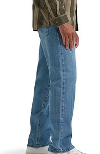 Jean en denim coupe bootcut pour homme, coupe slim, léger, infroissable, avec confort extensible et design classique - Product Image 3