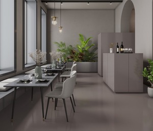 Dalles de porcelaine polies brun moka, surfaces élégantes effet marbre pour intérieurs de luxe - Product Image 1