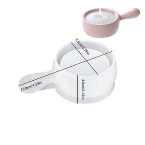 Candle Vessel Handle Candlestick Pan Candle Holder Gypsum Cement <b>Resin</b> Candle <b>Silicone</b> <b>Mold</b> - Product Image 6