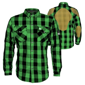 เสื้อเชิ้ตผ้าแฟลนเนลสำหรับนักขี่มอเตอร์ไซค์แบบสั่งทำพิเศษสำหรับผู้ชาย OEM เสื้อป้องกันสำหรับขี่มอเตอร์ไซค์ เสื้อผ้าระบายอากาศได้ดี เสื้อเชิ้ตผู้ชาย - Product Image 1