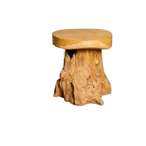 ARTERRA Luxury Handcrafted Teak Root Mushroom <b>Stool</b>-Durable Eco-Friendly Rustic Design <b>Ottoman</b> for Hotel Apartment Warehouse - Product Image 1