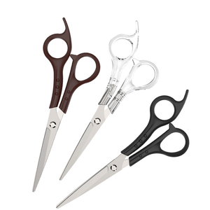 Tijeras de plástico de alta calidad con mango de plástico negro, tijeras de peluquería para hombres y mujeres, reutilizables. - Product Image 6