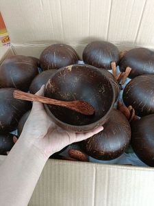 Bol en coquille de noix de coco naturelle fait main, écologique, pour smoothies, vaisselle bio, fournisseur en gros, usine du Vietnam - Product Image 4